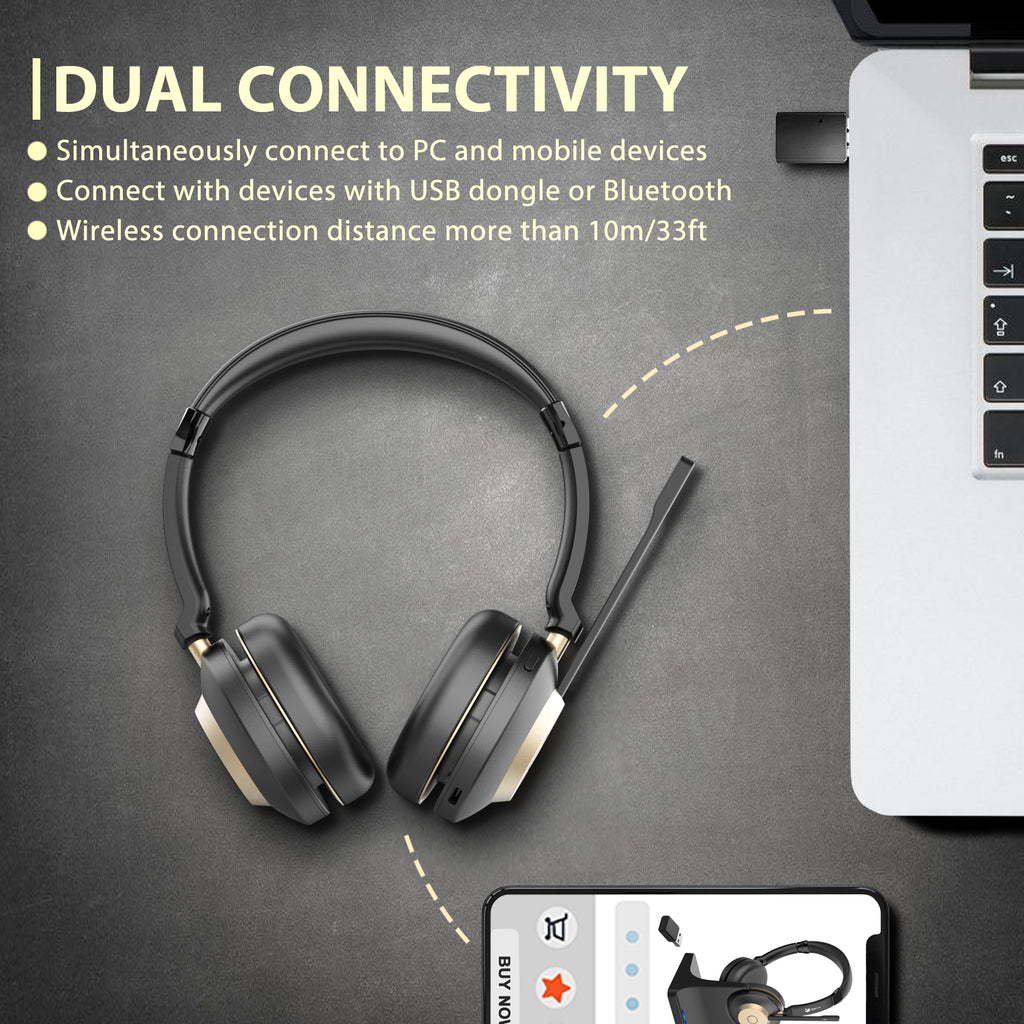 Bluetooth Headphones Headphones With Mic For Windows 10 Delay